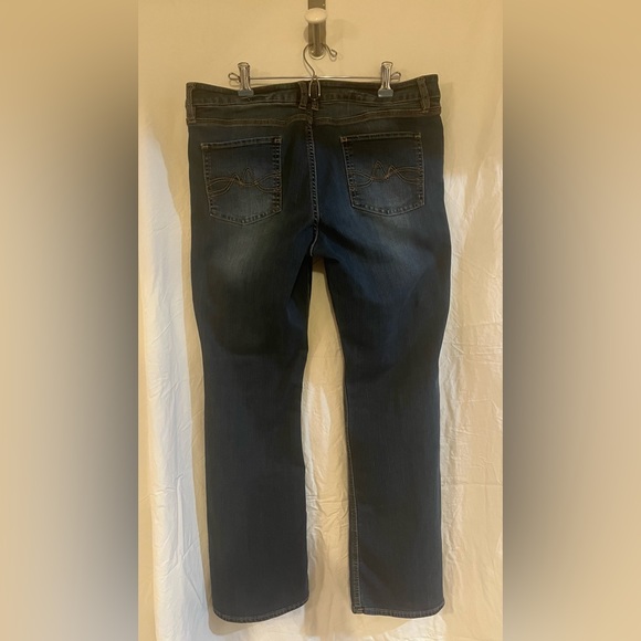 NY & Co  size 14 petite dark wash boot cut jeans - Picture 2 of 6